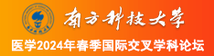 欧美黑屌操逼南方科技大学医学2024年春季国际交叉学科论坛